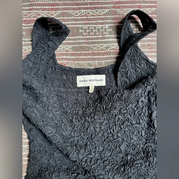 Mara Hoffman Black Popcorn Mini Dress Small - Picture 3 of 3